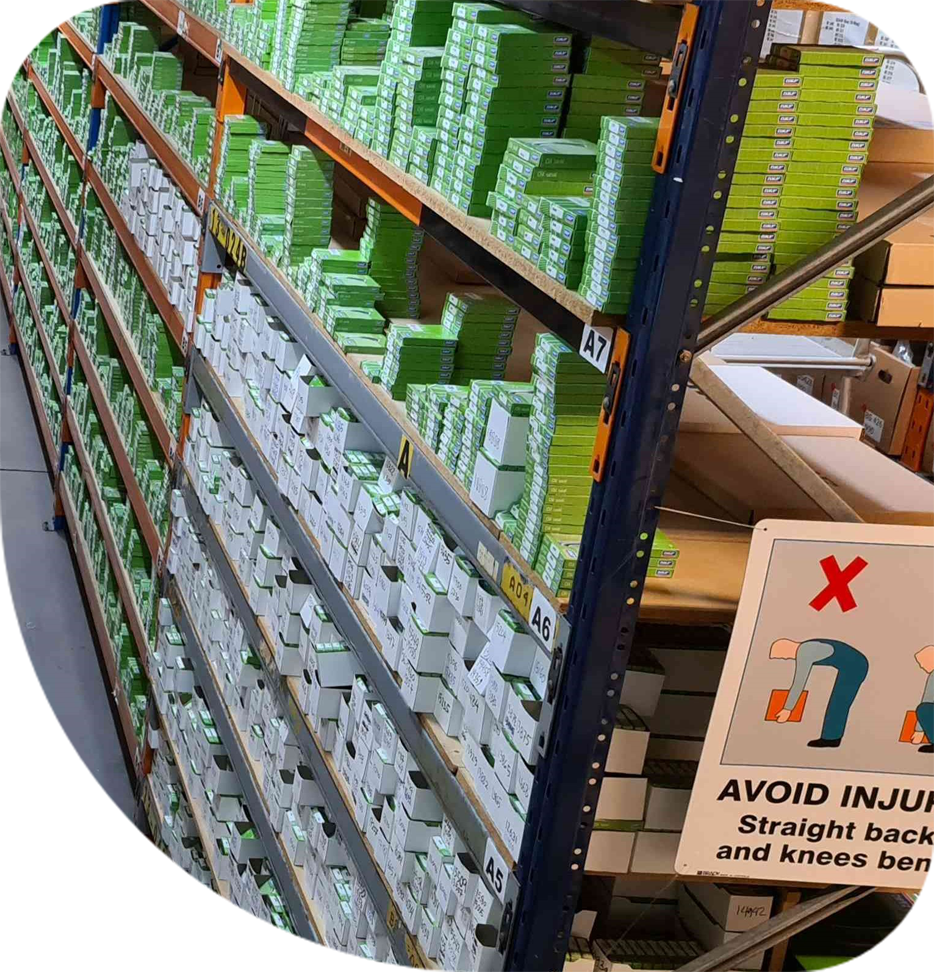 The Sealing Australia warehouse with most items ready for immediate shipping